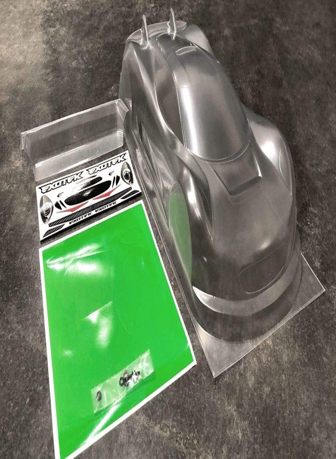 هيكل سباق EXOTEK Racing - J-Zero 1/10 190mm USGT، مصنوع من مادة ليكسان شفافة مع جناح - Image 3